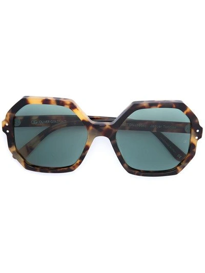 Shop Oliver Goldsmith Yaton Jaguar Sunglasses - Brown
