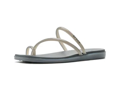 Crocs Miami Toe Loop Jelly Sandal In Gray