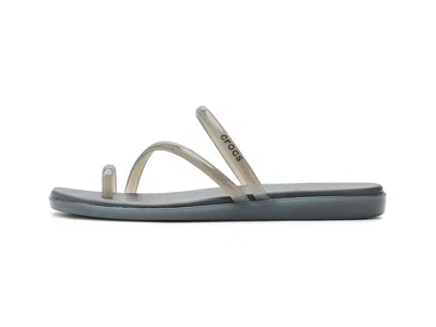 Crocs Miami Toe Loop Jelly Sandal In Gray