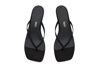 Tkees Julia Square Toe Suede Flip Flop In Black