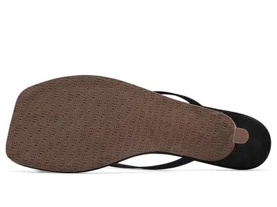 Tkees Julia Square Toe Suede Flip Flop In Black