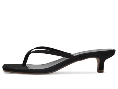 Tkees Julia Square Toe Suede Flip Flop In Black