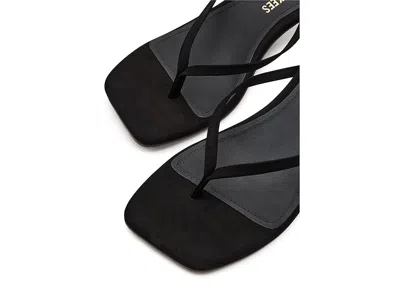 Tkees Julia Square Toe Suede Flip Flop In Black