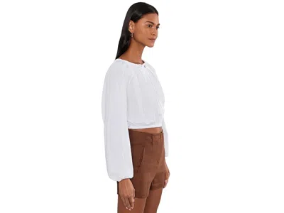 Faherty Coastal Poplin Nera Top In White