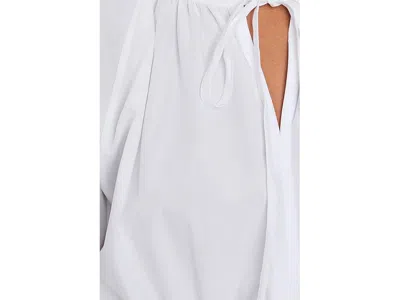 Faherty Coastal Poplin Nera Top In White