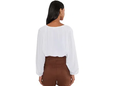 Faherty Coastal Poplin Nera Top In White