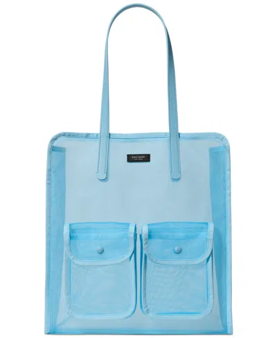 Kate Spade Breezy Medium Mesh Tote Bag In Blue
