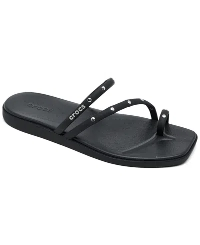 Crocs Miami Studded Toe Loop Sandal In Black