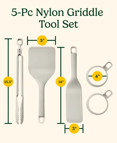 Cuisinart Nylon 5-piece Griddle Tool Set In Silver