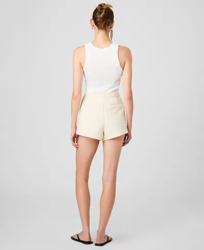 French Connection Structured Taffeta Relaxed Fit Shorts In Neutral