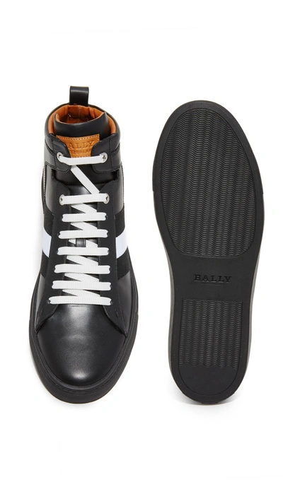 Shop Bally Hedern High Top Sneakers In Black