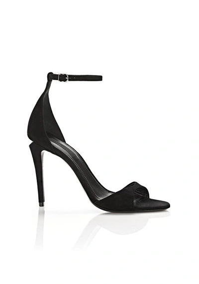 Shop Alexander Wang Tilda High Heel Suede Sandal In Black