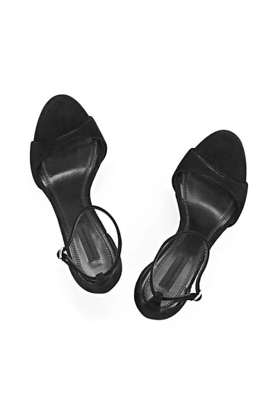 Shop Alexander Wang Tilda High Heel Suede Sandal In Black
