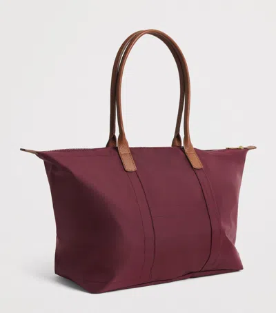 Harrods Medium Nylon Tote Bag In Red