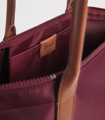 Harrods Medium Nylon Tote Bag In Red