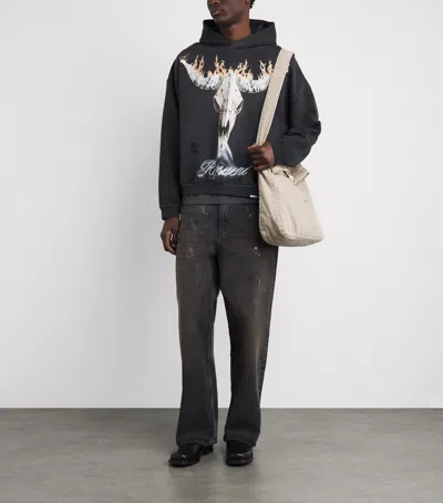 Represent Stylish Stained Sweater For Men In Black