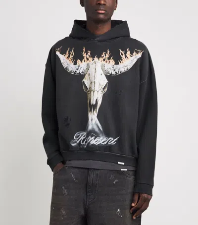 Represent Stylish Stained Sweater For Men In Black