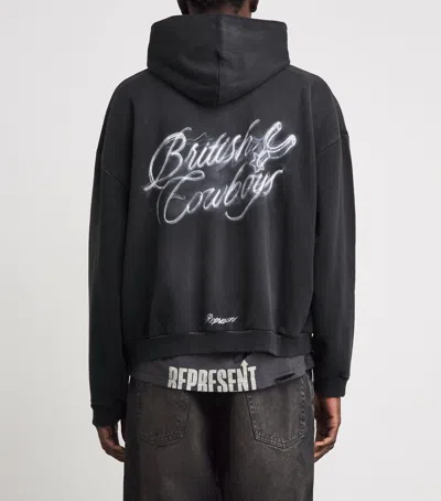 Represent Stylish Stained Sweater For Men In Black