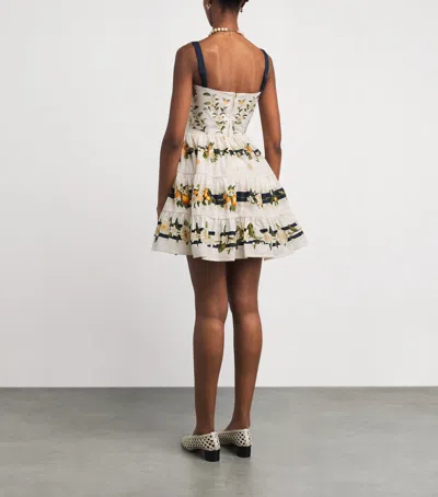 Agua By Agua Bendita Lima Valle Floral-print Tiered Mini Dress In Multi