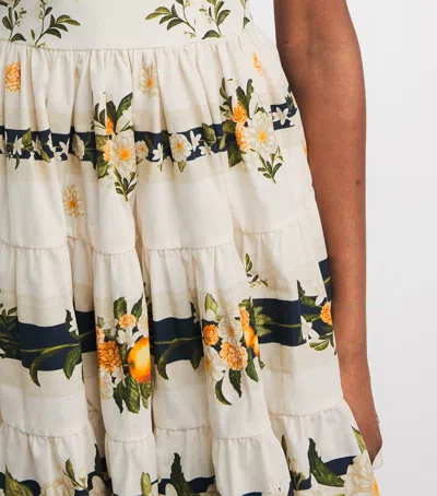 Agua By Agua Bendita Lima Valle Floral-print Tiered Mini Dress In Multi