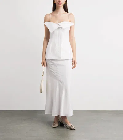 Fforme Cotton Folded Eilwen Top In White