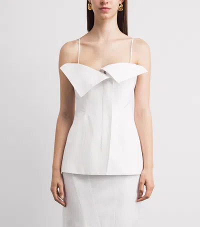 Fforme Cotton Folded Eilwen Top In White
