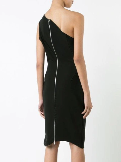 Shop Mugler Cut Out Neck Dress In Black