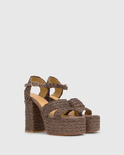 Castaã±er Platform Raffia Espadrilles In Multi