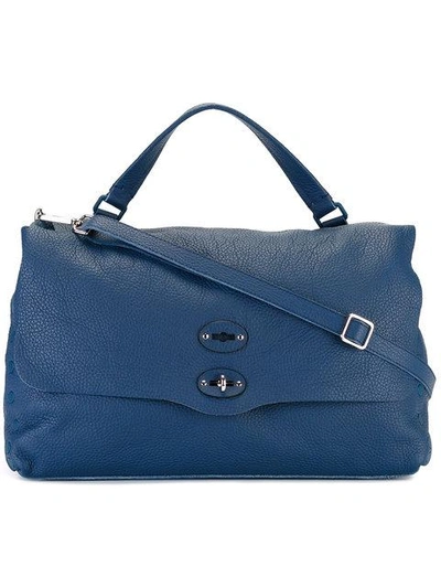 Shop Zanellato Flap Shoulder Bag In Blue