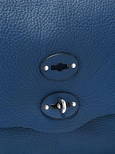 Shop Zanellato Flap Shoulder Bag In Blue