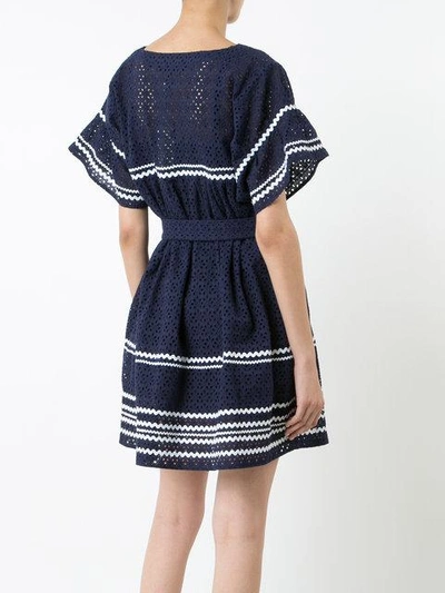 Shop Lisa Marie Fernandez - Striped Detail Belted Dress