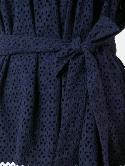 Shop Lisa Marie Fernandez - Striped Detail Belted Dress