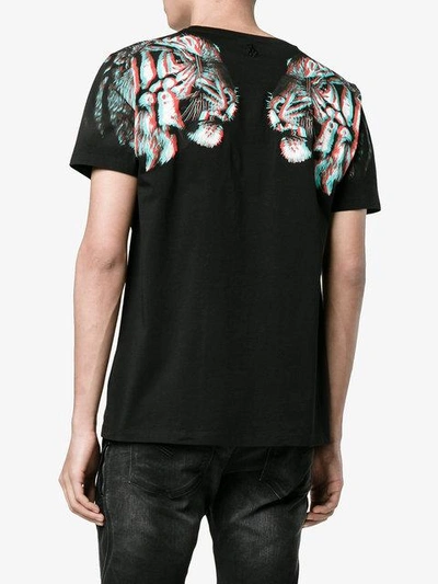 Marcelo Burlon County Of Milan Tiger Hologram Print T-shirt | ModeSens