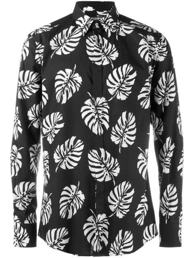 Shop Dolce & Gabbana Palm Leaf Print Shirt