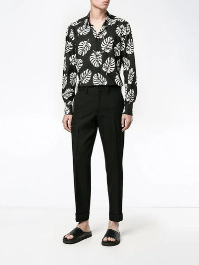 Shop Dolce & Gabbana Palm Leaf Print Shirt