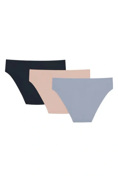 Dkny 3-pack Laser Cut Bikini In Multi