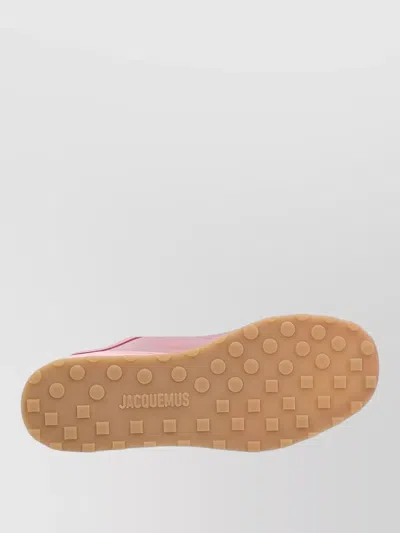 Jacquemus Les Tennis Suede And Leather Trimmed Mesh Sneakers In Pink