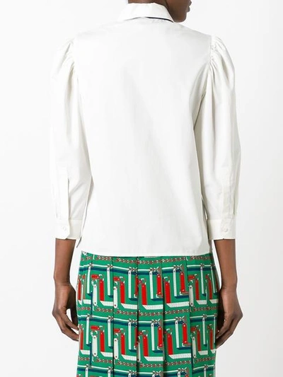 Shop Gucci Bow Detail Shirt In White