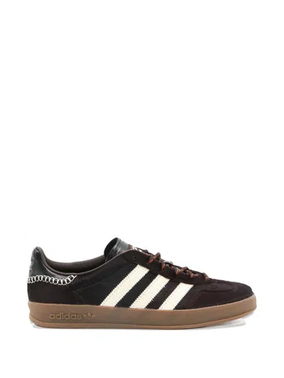 Adidas Originals Adidas By Wales Bonner Gazelle Pony Sneakers In Burgundy