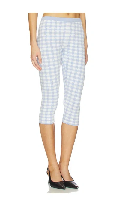 525 America Betty Pull On Gingham Capri In Blue