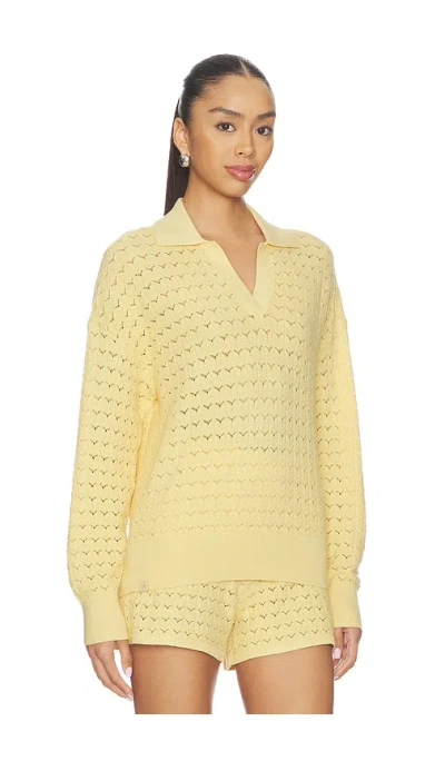 Barefoot Dreams Tulip Pointelle Collared Pullover In Neutral