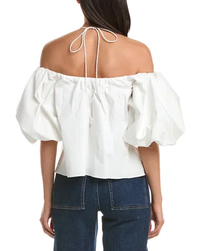 Milly Poplin Mini Top In White