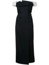MONSE MONSE DOUBLE-BREASTED STRAIGHT DRESS - BLACK,R76P2068STW11862521
