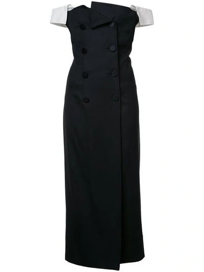 Shop Monse Double-breasted Straight Dress - Black