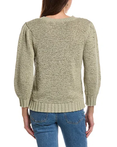 Design History Elbow Puff Sleeve Pullover In Green
