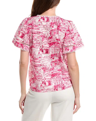 Karl Lagerfeld Printed Blouse In Pink