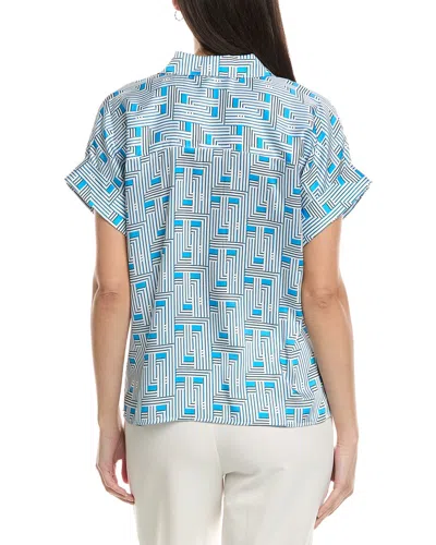 Karl Lagerfeld Printed Blouse In Blue