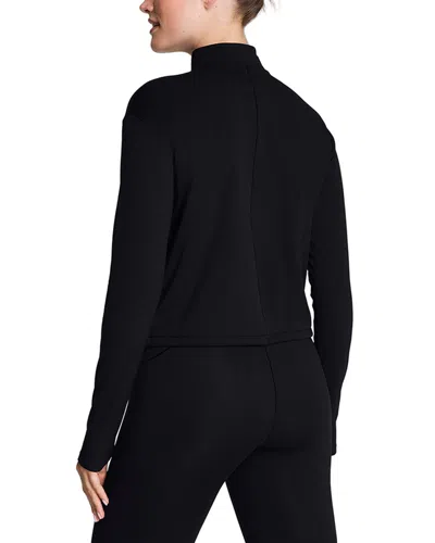 Spanx Brushed Full Zip Jacket In Black