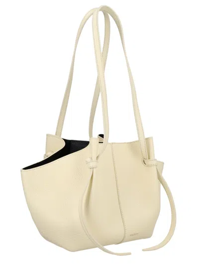Yuzefi Knotted Strap Single Shoulder Bag In Neutral