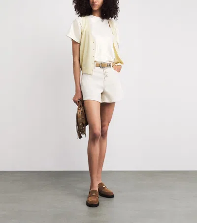 Maje Lamé T-shirt In Neutral